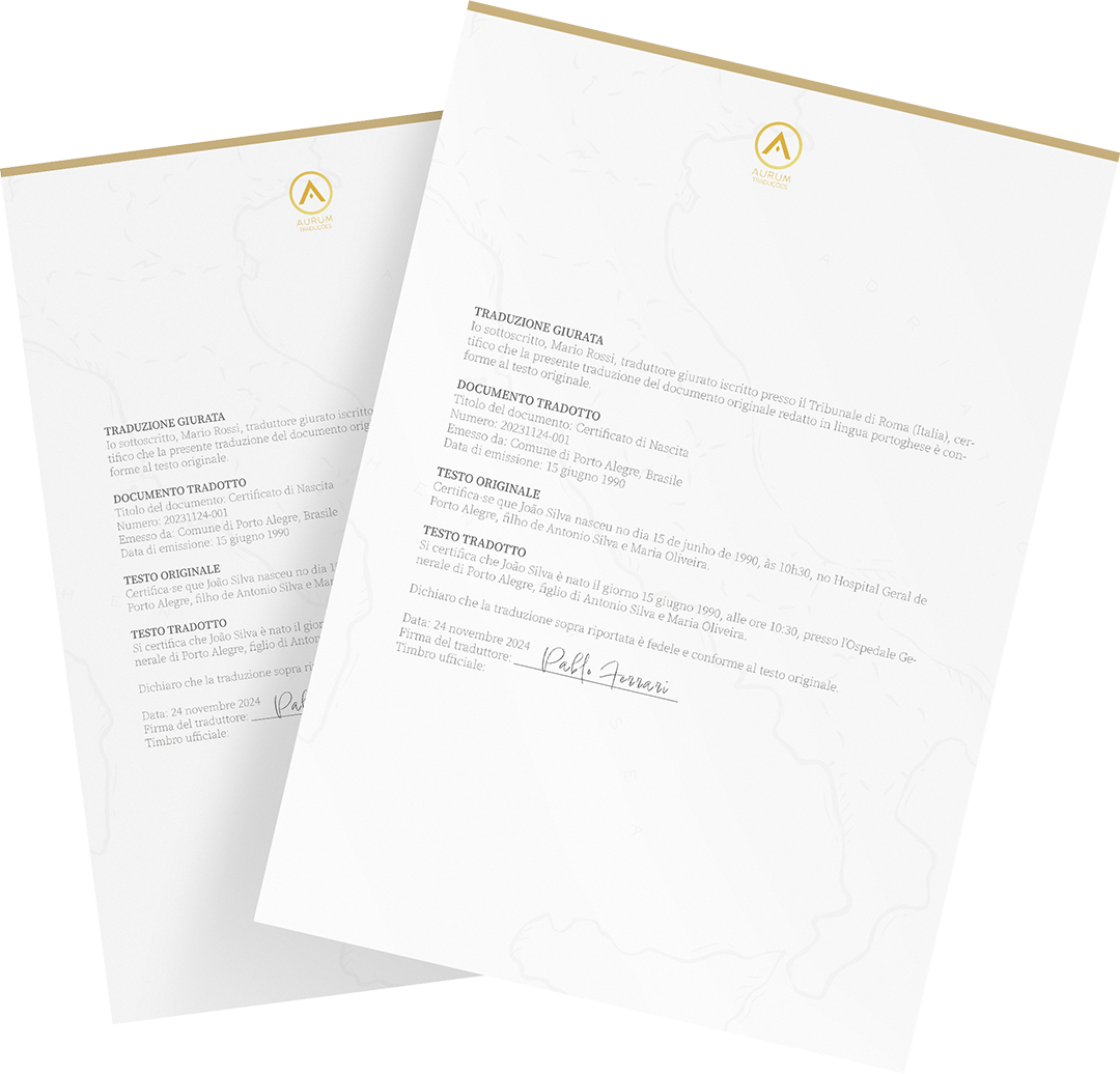 Tradução juramentada flutuando